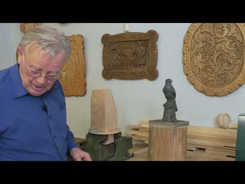 Видео: Объемная резьба "Птица". Часть 1.