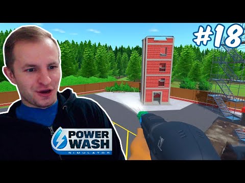 Видео: Ниламоп отмыл пожарную учебную башню и взялся за здание | Power Wash Simulator #18