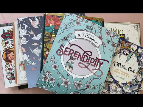 Видео: Коллекция тематических раскрасок антистресс part 2| COLORING BOOK HAUL