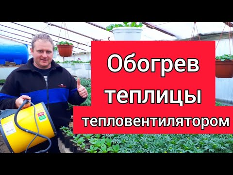 Видео: Обогрев теплицы тепловентилятором