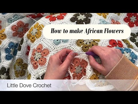 Видео: Вяжем крючком африканский цветок | @LittleDoveCrochet