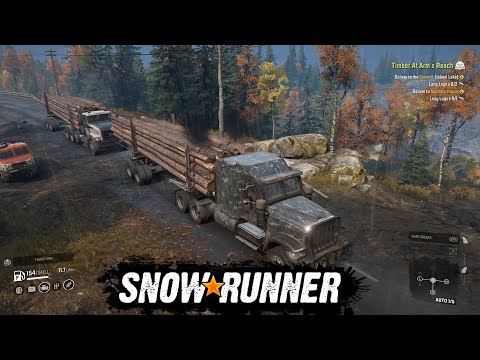 Видео: Сюжетная миссия - Timber At Arm's Reach - Перевозка леса - Часть 2 | SnowRunner | Logitech G29