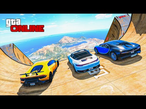 Видео: СПУСК С ГОРЫ БЕЗ ТОРМОЗОВ НА САМЫХ БЫСТРЫХ СУПЕРКАРАХ В GTA 5 ONLINE МОДЫ!