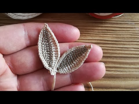 Видео: Листик крючком на основе тунисского вязания. Ирландское кружево. Елена Захарьина. Irish lace.
