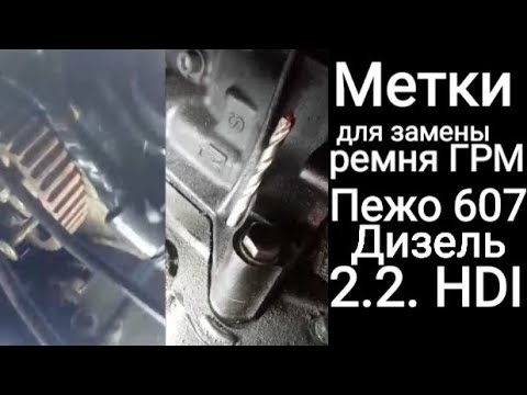 Видео: Метки для замены ремня ГРМ Пежо 607 2.2 HDI