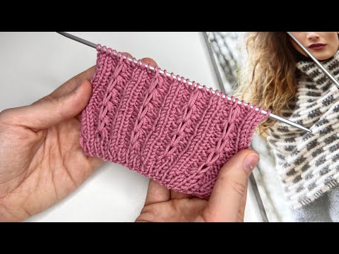 Видео: 😍 Вы будете удивлены как просто вяжется этот узор! Супер узор спицами для свитеров! Мастер-класс