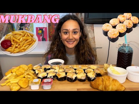 Видео: MUKBANG РОЛЛЫ🍣НАГГЕТСЫ🍗КРУАССАН🥐Я НЕВЕСТА💍🥰УХОЖУ С ЮТУБ?🌚