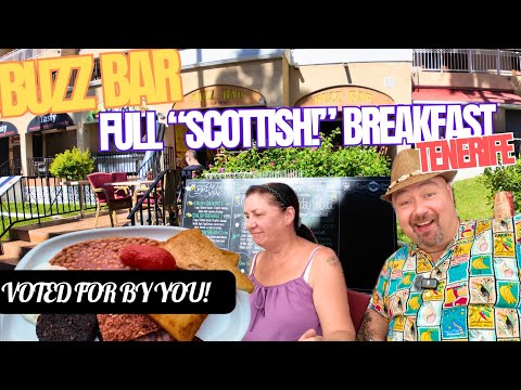 Видео: Полный шотландский завтрак в BUZZ BAR — что это такое! Плайя-де-лас-Америкас