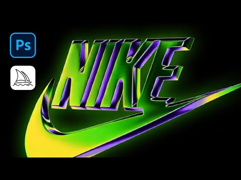 Видео: Как повернуть логотип в Midjourney и Photoshop