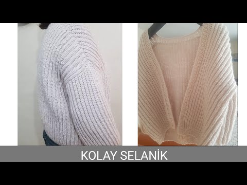 Видео: Изготовление вязаного кардигана из толстой пряжи False Thessaloniki размера 38/40