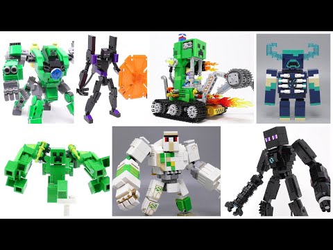 Видео: Мехи и машины LEGO Minecraft (мои собственные творения)