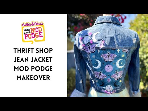 Видео: Как приклеить ткань к джинсовой куртке с помощью Mod Podge Jacket