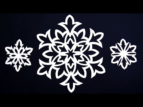 Видео: Как вырезать красивые снежинки из бумаги DIY - Простая снежинка DIY - Простые поделки.