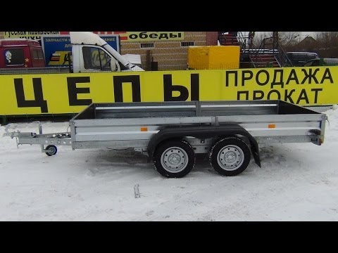 Видео: Прицеп двухосный грузовой AvtoS AF34NB для легковых автомобилей