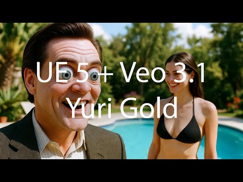 Видео: Unreal Engine 5 и нейросеть Veo 3.1. Девушка в бассейне.