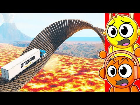 Видео: Машины против НЕВОЗМОЖНОГО кольцевого моста!