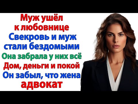 Видео: Муж подал на развод и попал в ад! Любовница ушла, свекровь стала бездомной невестка и свекровь и муж