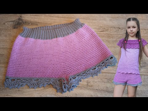 Видео: 🎀 Шорты девочке крючком 🕶 Easy Crochet Shorts 🎀