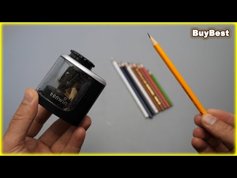Видео: Электрическая точилка для карандашей с Алиэкспресс | Супер быстрая заточка карандашей Tenwin TW8005