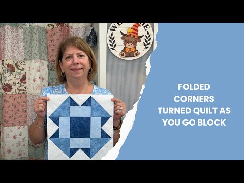 Видео: Блок лоскутного одеяла с загнутыми углами как лоскутное одеяло на ходу #загнутыеуголки #стеганиек...