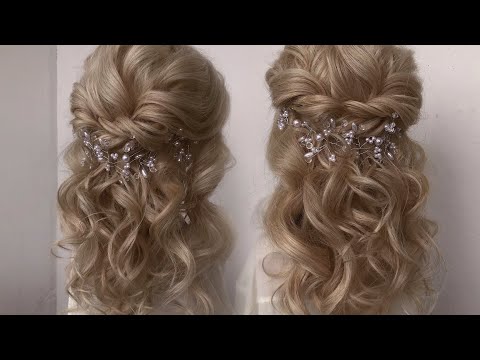Видео: Свадебные локоны, прическа|Wedding curls hairstyle|Updo, tutorial