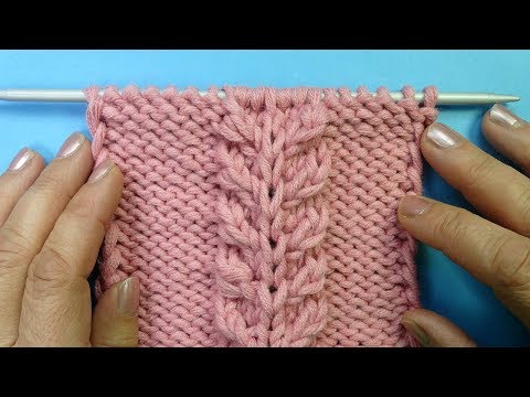 Видео: ОЧЕНЬ СИМПАТИЧНАЯ коса для свитера и топика Узор спицами 65