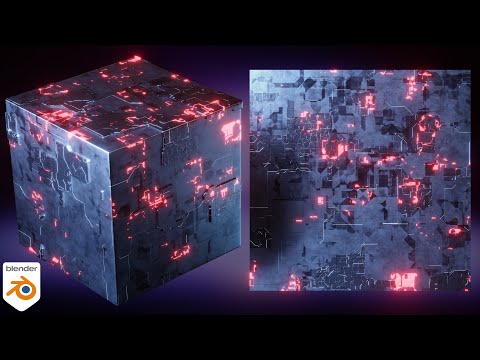Видео: Процедурный научно-фантастический подробный металлический материал (урок по Blender)