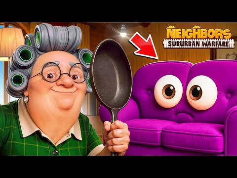 Видео: 2 СОСЕДА vs 3 ФЕЙК ДИВАНА! ЭТО САМЫЕ УГАРНЫЕ ПРЯТКИ! (NEIGHBORS: SUBURBAN WARFARE)