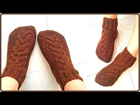 Видео: Супер легкие носки на двух спицах на любой размер! #knittingsocks #вязаныеноски