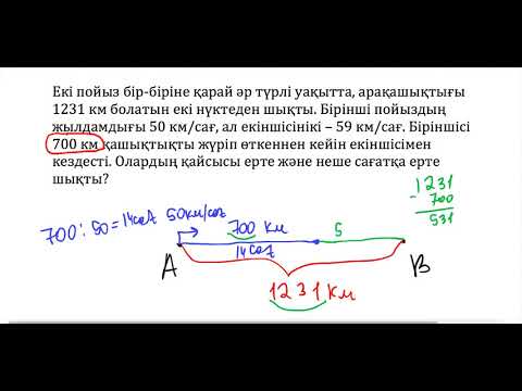 Видео: НИШ БИЛ РФМШ есебі. Қозғалысқа байланысты есеп