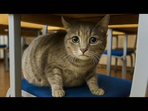 Видео: Кошка пробралась в школу и родила котят прямо на уроке...Учитель остановил урок директор был в шоке