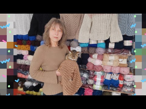 Видео: Вяжу куртку , прорезала карман .