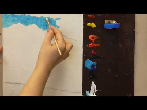 Видео: Весна в горах маслом