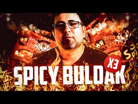 Видео: Пробуем ОСТРУЮ лапшу 3X Spicy Buldak