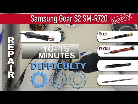 Видео: Как заменить 🔧 🔋 Аккумуляторную батарею 📱 Samsung Gear S2 SM-R720