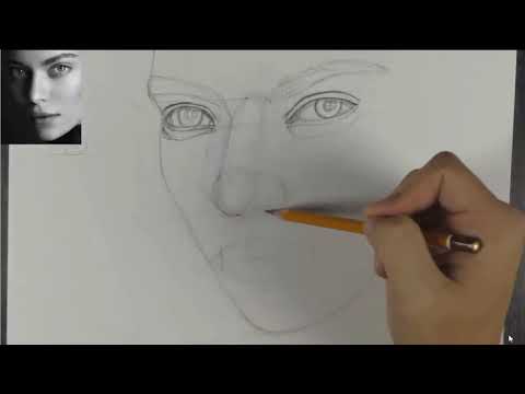 Видео: Рисунок лицо