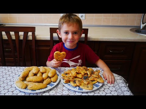 Видео: Печенье на скорую руку и печенье минутка Рецепт слоеного печенья и на кефире Владик готовит с мамой