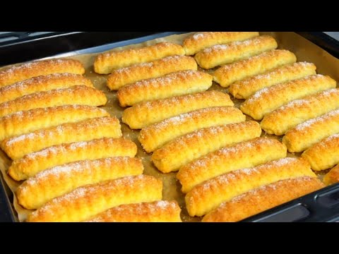 Видео: Гора Вкуснейших Творожных Трубочек с Начинкой к Чаю на Скорую руку!Легкий рецепт творожного печенье!