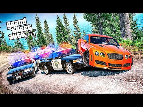 Видео: Bentley Continental GT пытается уйти от полицейской погони в GTA 5! Полицейские Догонялки в ГТА 5!