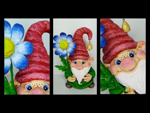 Видео: МК Гномик из ваты  / Ватная игрушка / DIY Cotton gnome