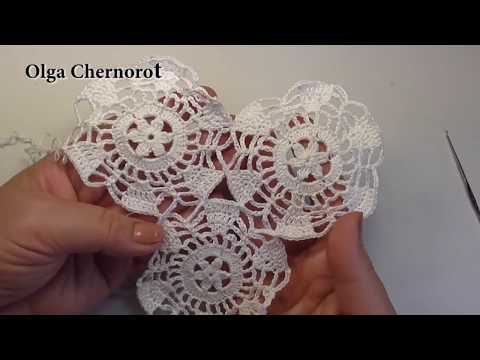 Видео: Простой и очень красивый круглый мотив для скатерти