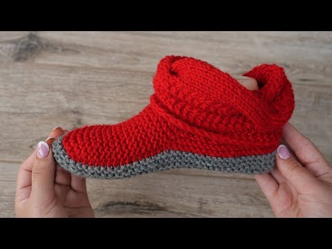 Видео: Сапожки с объёмной косой спицами | Red Booties knitting patterns