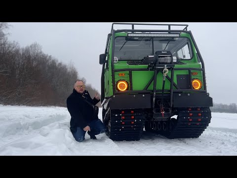 Видео: НОВЫЙ МОЩНЫЙ ДВИГАТЕЛЬ И ПРЕОДОЛЕНИЕ МОКРОГО СНЕГА ВЕЗДЕХОД ЛОСЬ BV 206
