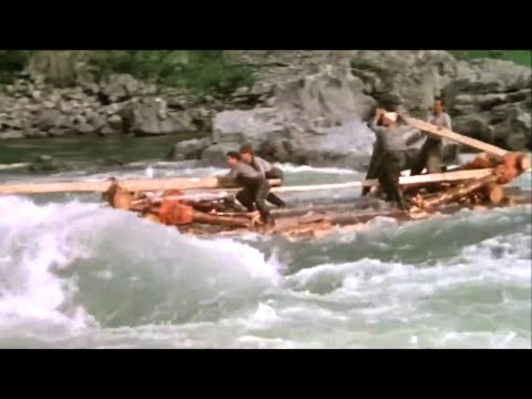 Видео: Сплав на плотах по р. Казыр, Восточный Саян. 1957 год