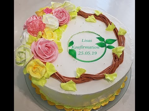 Видео: Выравнивание и украшение белково-заварным кремом.