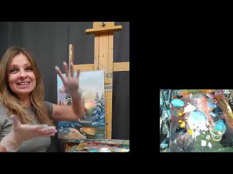 Видео: Рисуем снежную ель.