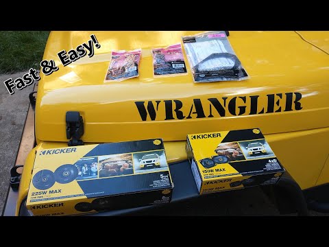 Видео: Установка акустики неоригинального производства Jeep Wrangler TJ