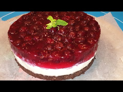 Видео: Творожной торт с вишней без выпечки| Чизкейк с вишней #тортбезвыпечки #чизкейк #cheesecakes