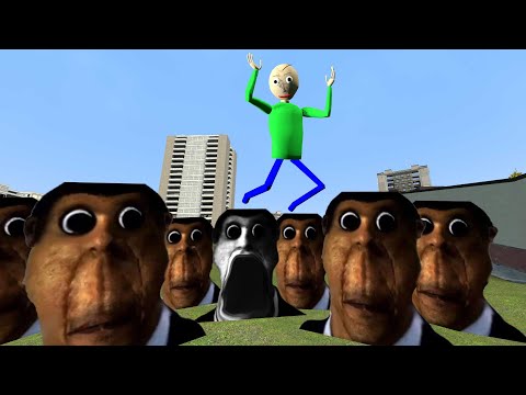 Видео: OBUNGA ГОНЯЕТСЯ ЗА НАМИ С НИЗКОЙ ГРАВИТАЦИЕЙ ОБУНГА NPC Garry's Mod