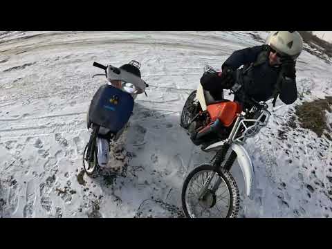 Видео: Enduro scooter in winter(Ендуро скутер зимой)